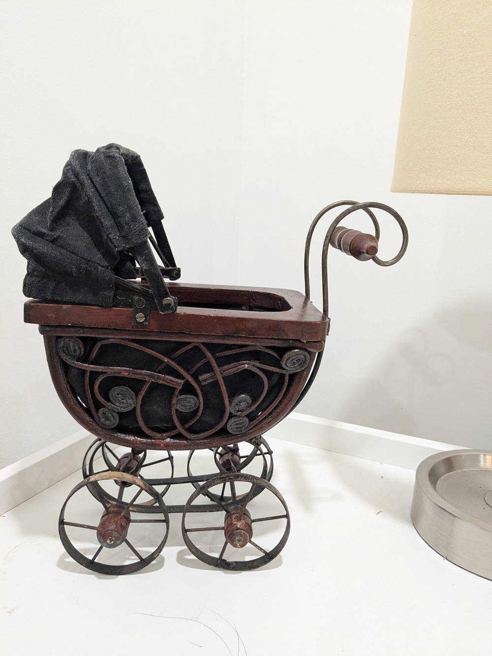 Decorative Vintage-Style Baby Carriage